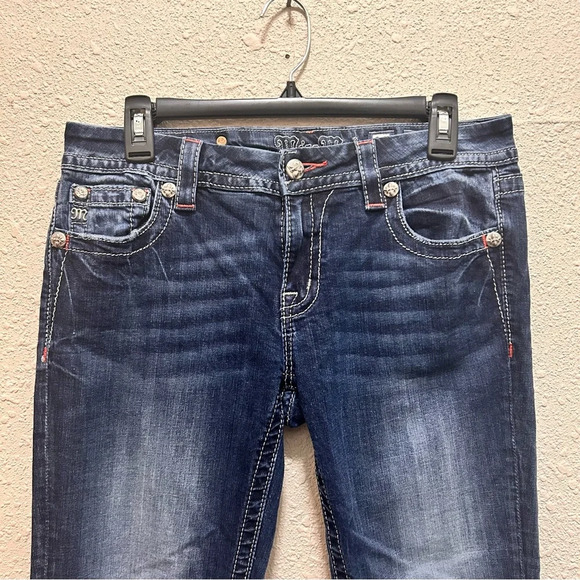 Miss Me Mid-Rise Easy Crop Aztec Detail Jeans 28 - Picture 3 of 9